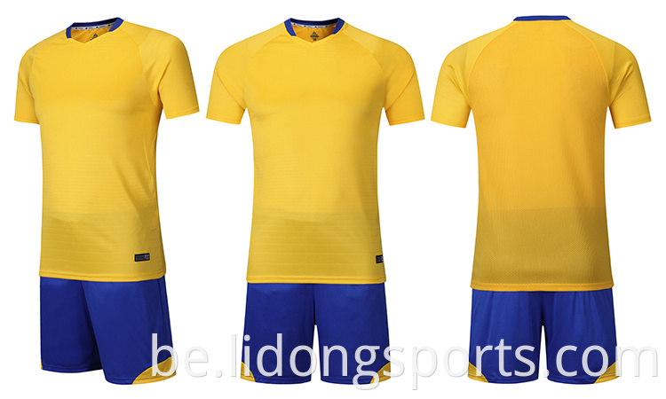 2021 г. Высокая якасць Slim Fit Custom Design Polyester Sublimated Soccer Jersey